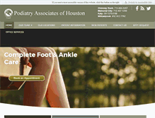 Tablet Screenshot of podiatryofhouston.com